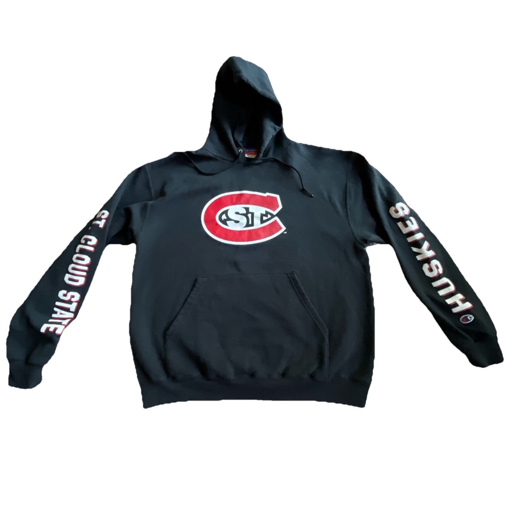 Vintage St Cloud St Huskies Pullover Hoodie Champion Authentic Large